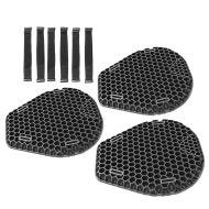 Set of 3 Motorbike Gel TPE Seat Cushion Tourtecs AC2 Comfort Seat Pad M black