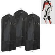 Set of 3 Motorcycle leather suit garment bag 65 x 66.93 inch Tourtecs LK14 protective cover breathable black