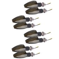 Set of 4 LED turn signals motorbike Lumitecs RP12 indicators ECE 2 pieces tinted bk