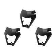 Set of 3 Headlight mask compatible with KTM EXC / EXC-F Enduro 2017-2021 Xdure PQ4 black