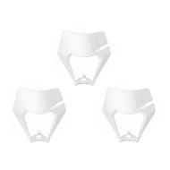 Set of 3 Headlight mask compatible with KTM EXC / EXC-F Enduro 2017-2021 Xdure PQ4 white