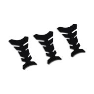 Set of 3 Tank Pad motorcycle / Tank protection Fishbone Sticker Zaddox universal black