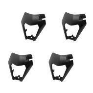 Set of 4 Headlight mask compatible with KTM EXC / EXC-F Enduro 2017-2021 Xdure PQ4 black
