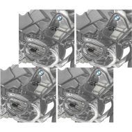 Set of 4 Crash bar protectors / Protection bar Motoguard CP6 for 0.87-1.10 inch black