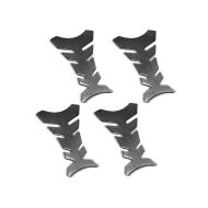 Set of 4 Tank Pad motorcycle / Tank protection Fishbone Sticker universal carbon look