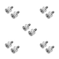 Set of 5 Motorcycle Bobbin Spools Motea Jerez M8 silver