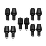 Set of 5 Handle bar end / motorcycle slider cap Tourtecs LE5 for universal handlebars black