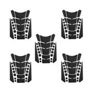 Set of 5 Tank Pad set motorcycle / Tank protection Sticker TF2 universal black