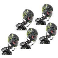 Set of 5 Helmet lock motorcycle / combination lock HS1 Tourtecs black