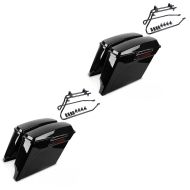 2x Hard Saddlebags fits for Harley Davidson Heritage Softail Classic 88-17 Craftride Stretched LB incl. mounting brackets