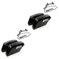 2x Hard saddelbags fits for Harley Davidson Softail 86-17 Craftride incl. Mounting brackets black