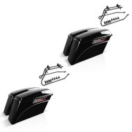 2x Set of hard saddlebags with mounting brackets fits for Harley Davidson Heritage Softail Classic 88-17 Latch black Craftride