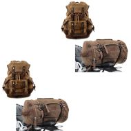 2x Set: Backpack RG8 Canvas bag Vintage 20Ltr brown + Tail Bag Vintage 25L Canvas Backpack Duffle Roll Bag brown
