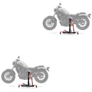 2x Central Stand compatible with Honda Rebel 500 CMX 17-24 red Paddock Stand ConStands Power-Evo
