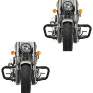2x Engine Guard Mustache compatible with Indian Chief Bobber / Dark Horse 21-24 Crash Bar Craftride CN3