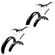2x Set: Footpeg holder and side stand compatible with Simson S70 with Mudguard front with rear fenders black