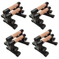 Set of 4 Parallettes Paire de Poignées de Pompe Cranit LG12 Barre de Support de Pompe en Bois 15.75 inch