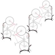 Set of 4 Freestanding bicycle stand Cranit floor stand vertically horizontally adjustable RE97 black