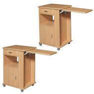 2x bedside table with table top Divit NT2 bed table