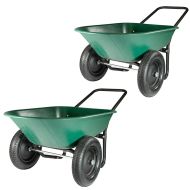 2x garden wheelbarrow Divit GS3 double wheel wheelbarrow