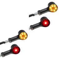 2x 3 in 1 LED indicator motorcycle with tail light and brake light Lumitecs BP1 with E-mark