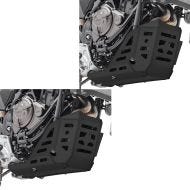 2x Skid Plate compatible with Yamaha Tenere 700 21-24 Engine Guard Aluminium SK2 black Motoguard