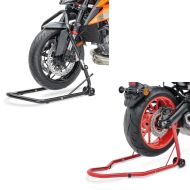 Set: Head Lift Stand Vario 5 PIN Front Paddock Stand + paddock stand rear Classic Universal red