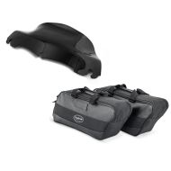 Set: Seitenkoffer Innentasche für Harley-Davidson Touring 94-20 + Windschild 9" für Harley Electra-Street Glide 14-20_1
