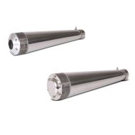 Set: Auspuff Hat Endschalldämpfer Universal CB Inox + Auspuff Boost Endschalldämpfer Universal_1