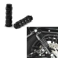 Set: Stoßdämpfer 10,5" Harley Sportster 04-20 Federbein + Lenker-Griffe 1" CG3 Alu für Harley-Davidson etc. schwarz_1
