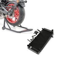 Set: Wasserkühler für Suzuki SV 1000 03-08 Radiator Kühler + Basis Hinterrad Montageständer schwarz matt_1