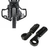 Set: Engine Guard Mustache compatible with Harley Davidson Softail 18-24 Highway Bar 1.26 inch black Craftride + Motorbike Crash Bar Highway Footpegs Craftride CF15 for 1.26 inch in black