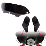 Set: Windschild 4,5" für Harley Electra-Street Glide 96-13 bl + Seitlicher Windabweiser für Harley-Davidson Touring 96-13 schwarz_1