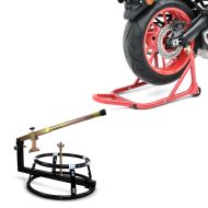 Set: Reifenmontiergerät MO-1 Reifenwechsler schwarz + Montageständer Basis Hinterrad rot_1