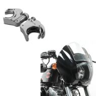 Set: Lampenmaske für Harley Davidson Dyna / Sportster Q1 + Windschild Halter 39mm für Harley Sportster Dyna_1
