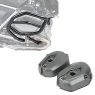 Set: Valve cover compatible with BMW R 1200 GS 13-18/Adventure 14-18 + Engine Guard compatible with BMW R 1200 GS 13-18 XL4 Crash Bar