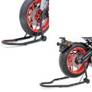 Set: Paddock Stand Front Fork mat + Rear wheel with twin wheels Classic
