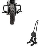 Set: Sissy Bar Abnehmbar CSXL für Harley Sportster 04-20 + Sturzbügel Harley Davidson Sportster 04-20 Mustache in schwarz_1