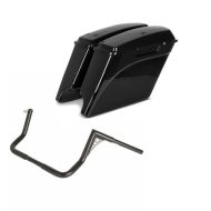 Set: Seitenkoffer Stretched für Harley Touring 94-13 LV + Lenker Ape Hanger 14" für Harley Electra - Street Glide_1