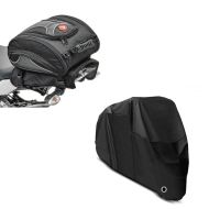 Set: Hecktasche X20 Vario Gepäcktasche hinten 14-20Ltr in schwarz + Abdeckplane XL Faltgarage schwarz_1