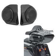 Top Case Trunk compatible with Harley Davidson Touring 14-24 Large incl luggage rack + Rear Speaker Pods compatible with Harley Davidson King Tour Pak Top Box Touring 14-24