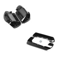 Set: Lower vented Leg Fairing fits for Harley Davidson Touring Modeelle 2014-23-24 Craftride black + Saddlebag Extensions fits for Harley Davidson Touring 14-24 Craftride black