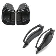 Set: Beinschild für Harley Touring 2014-2021 mit Lautsprecher + Seitlicher Windabweiser für Harley-Davidson Touring 14-20 schwarz_1