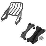 Set: Luggage Rack W1 Detachable fits for Harley Davidson Touring Models 09-24 black Craftride + Motorbike 4-Point Docking Hardware fits for Harley Davidson Touring 14-24 Craftride in black