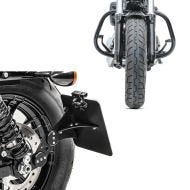 Set: Seitlicher Kennzeichenhalter für Harley Sportster 04-20 + Sturzbügel für Harley Davidson Sportster 04-20 HS5 schwarz_1