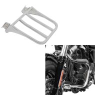 Set: Sturzbügel für Harley Davidson Sportster 2004-2020 Mustache chrom + Gepäckträger für Harley-Davidson Sportster, Dyna, Softail chrom_1