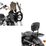 Set: Sissybar Harley Dyna 2006-2017 M Flex mit Rack + Frontverkleidung für Harley Dyna Low Rider / Street Bob MG5 sg_1