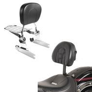 Set: Sissybar Harley Softail -2006 M Flex mit Rack chrom + Fahrer Rückenlehne Tech für Harley Davidson Softail Modelle 07-17_1