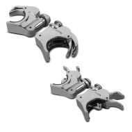 2x Windschild Klammern 49mm für Harley-Davidson 05-20 Windschutzscheiben chrom Craftride Spar-Set_1