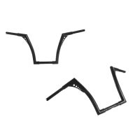 2x Handlebar Ape Hanger Fat B2 1-1/4" Height 14" fits for Harley Davidson by Craftride Black Set Discount